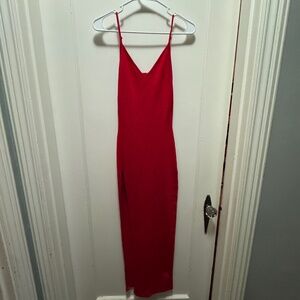 Red Windsor Dress with Slit